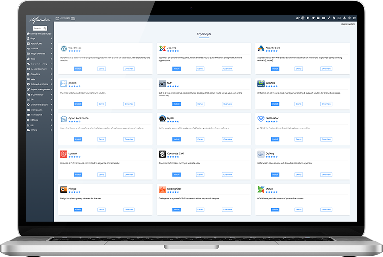 Shared Hosting - Aplicaciones en un clic